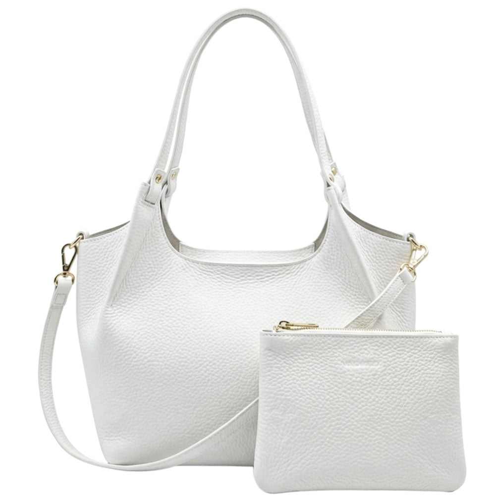 Artemisia Small Italian Cow Leather Shoulder Bag - Made In Italy