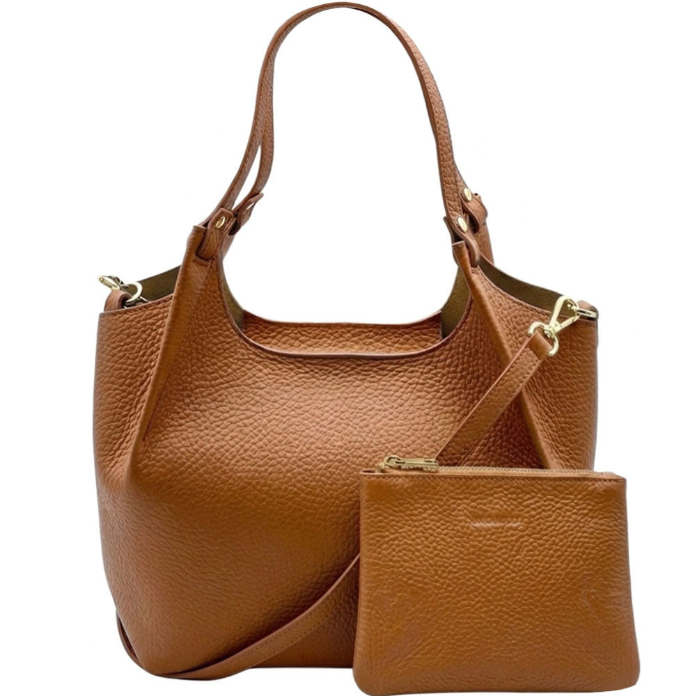 Artemisia Italian Cow Leather Shoulder Bag - Made In Italy