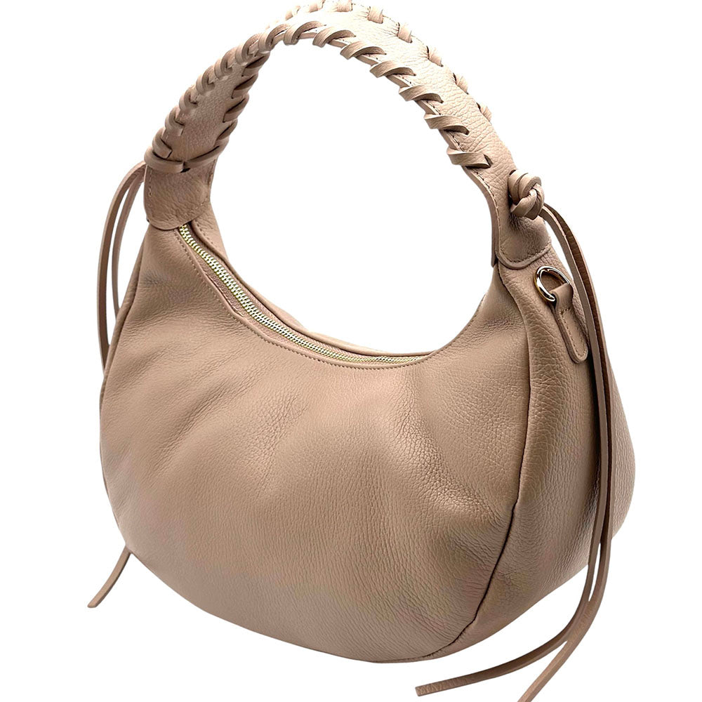 Selviana Cow Leather Hobo Bag - Made In Italy