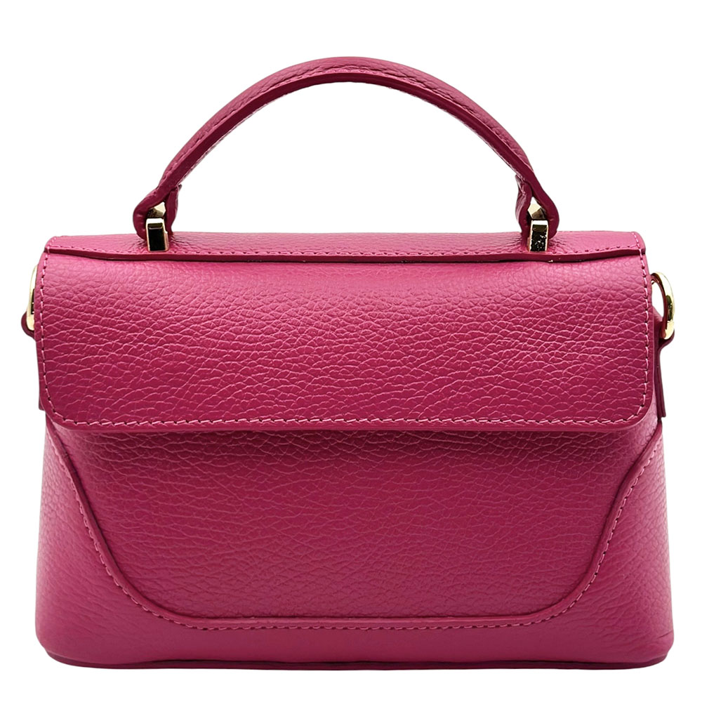 Maristella Italian Cow Leather Mini Top Handle Bag - Made In Italy