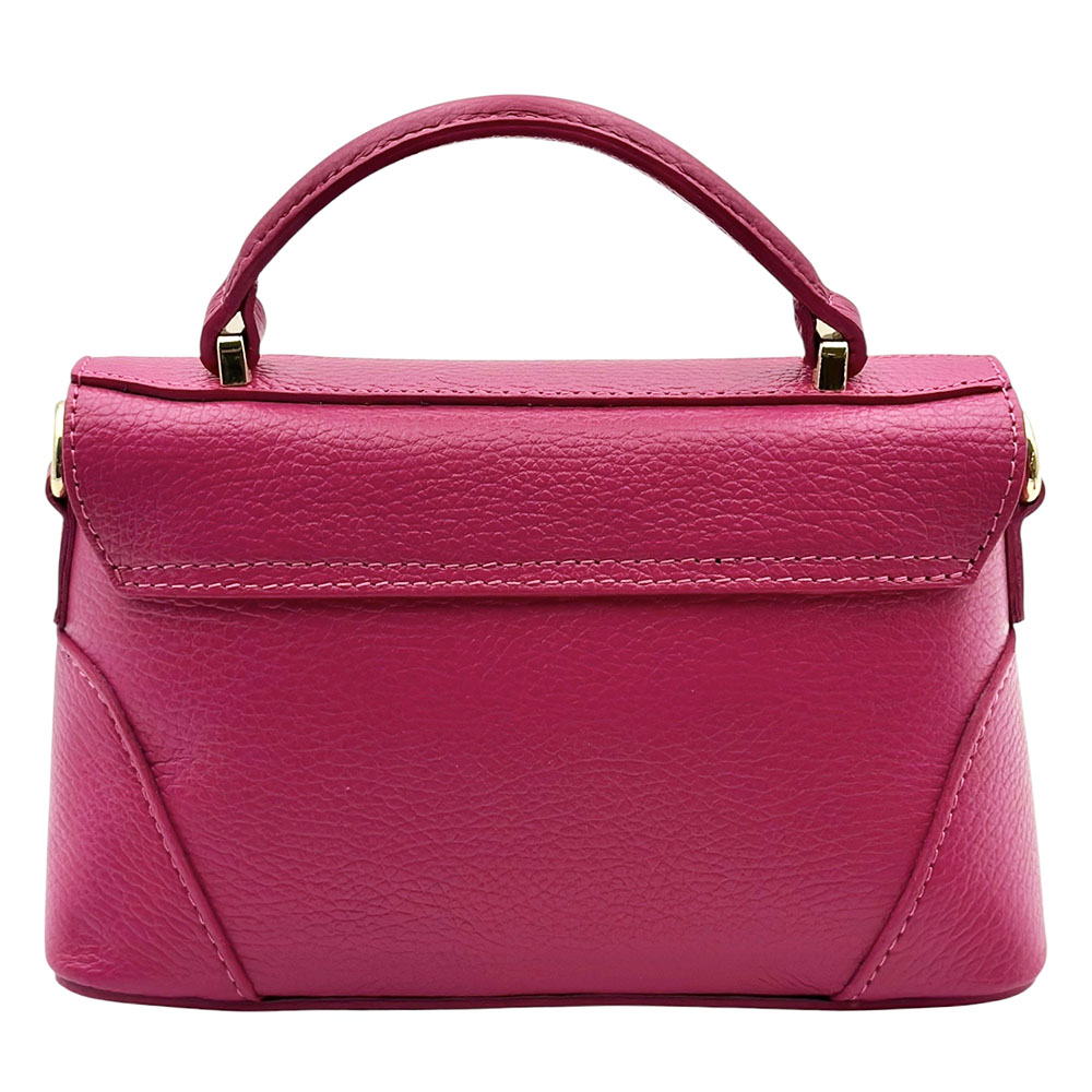 Maristella Italian Cow Leather Mini Top Handle Bag - Made In Italy