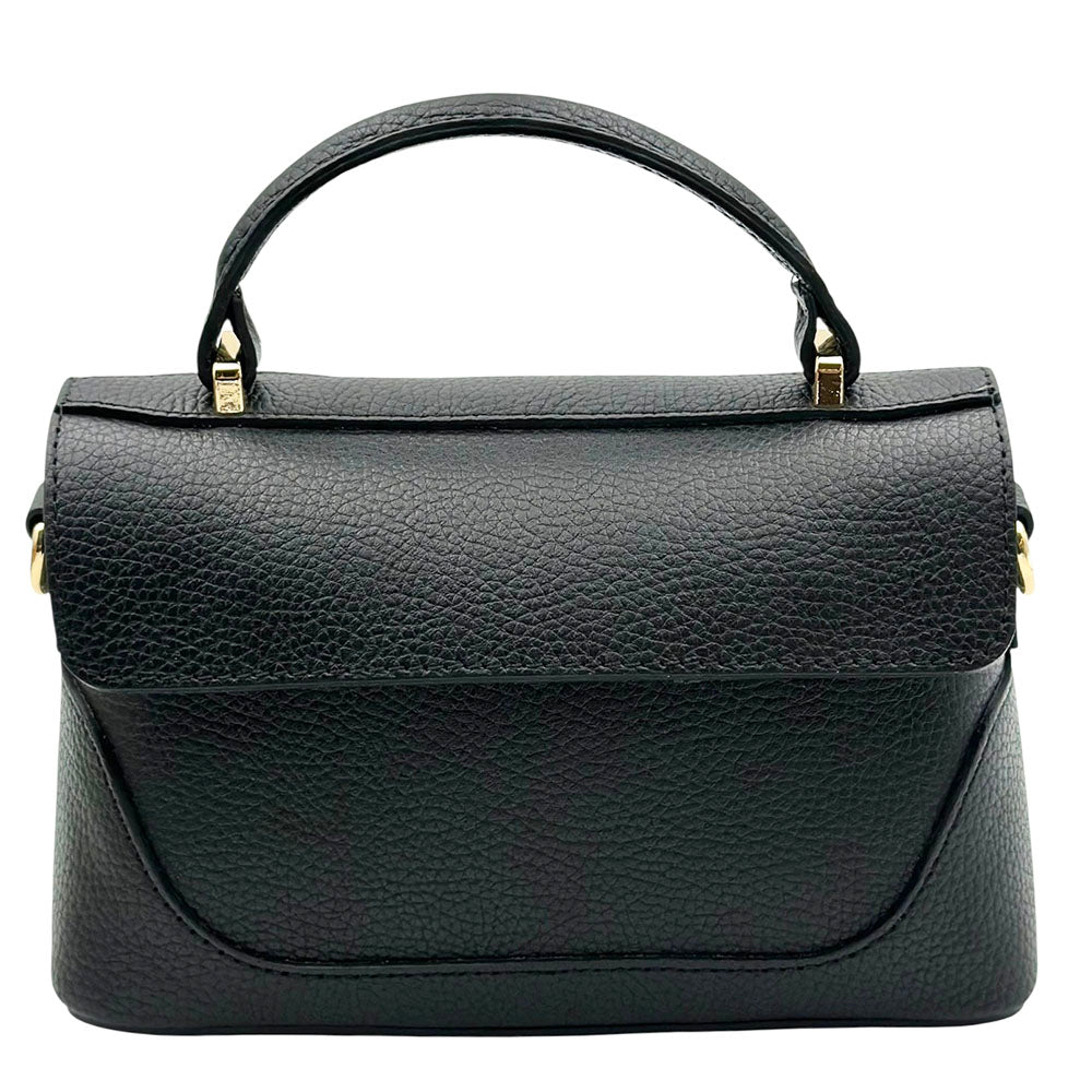 Maristella Italian Cow Leather Mini Top Handle Bag - Made In Italy