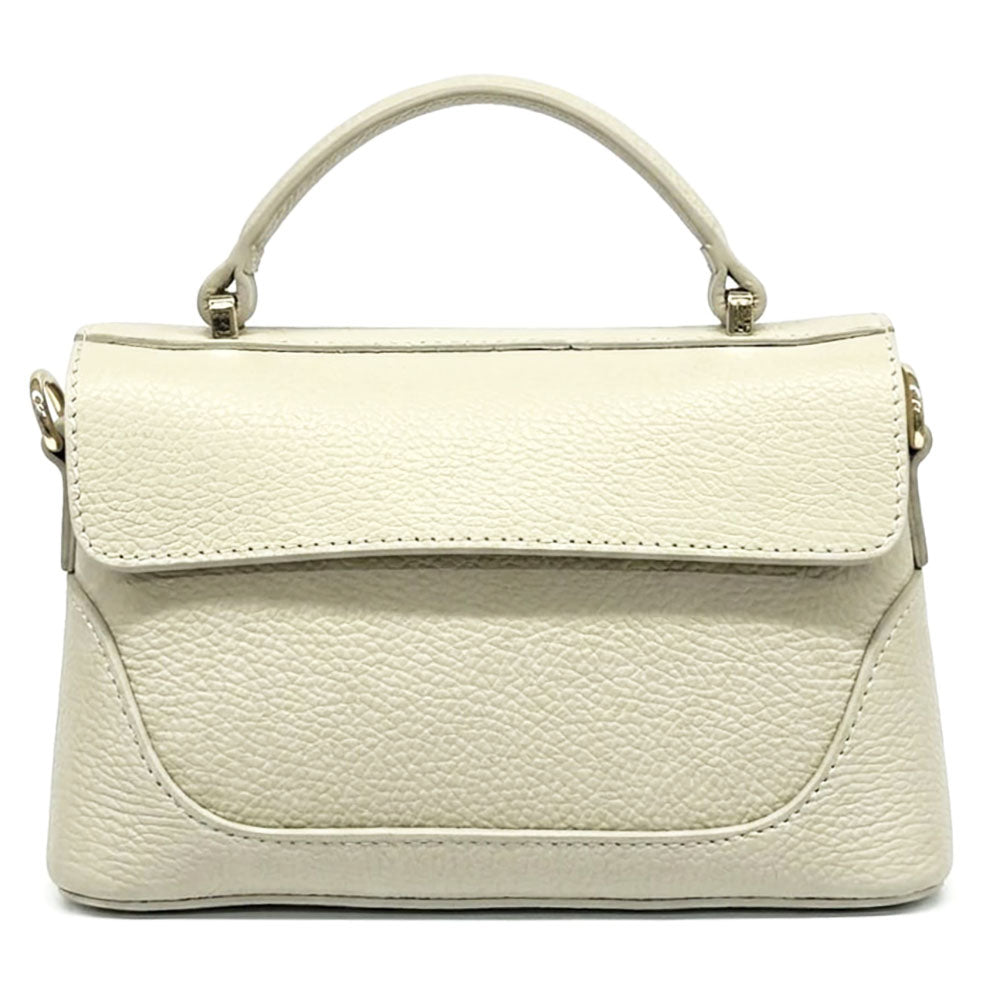 Maristella Italian Cow Leather Mini Top Handle Bag - Made In Italy