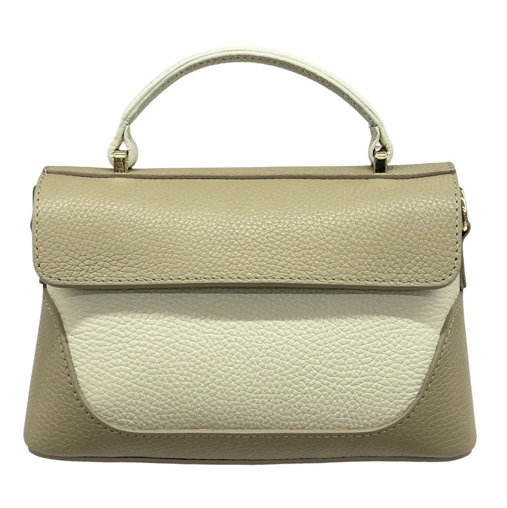 Maristella Italian Cow Leather Mini Top Handle Bag - Made In Italy