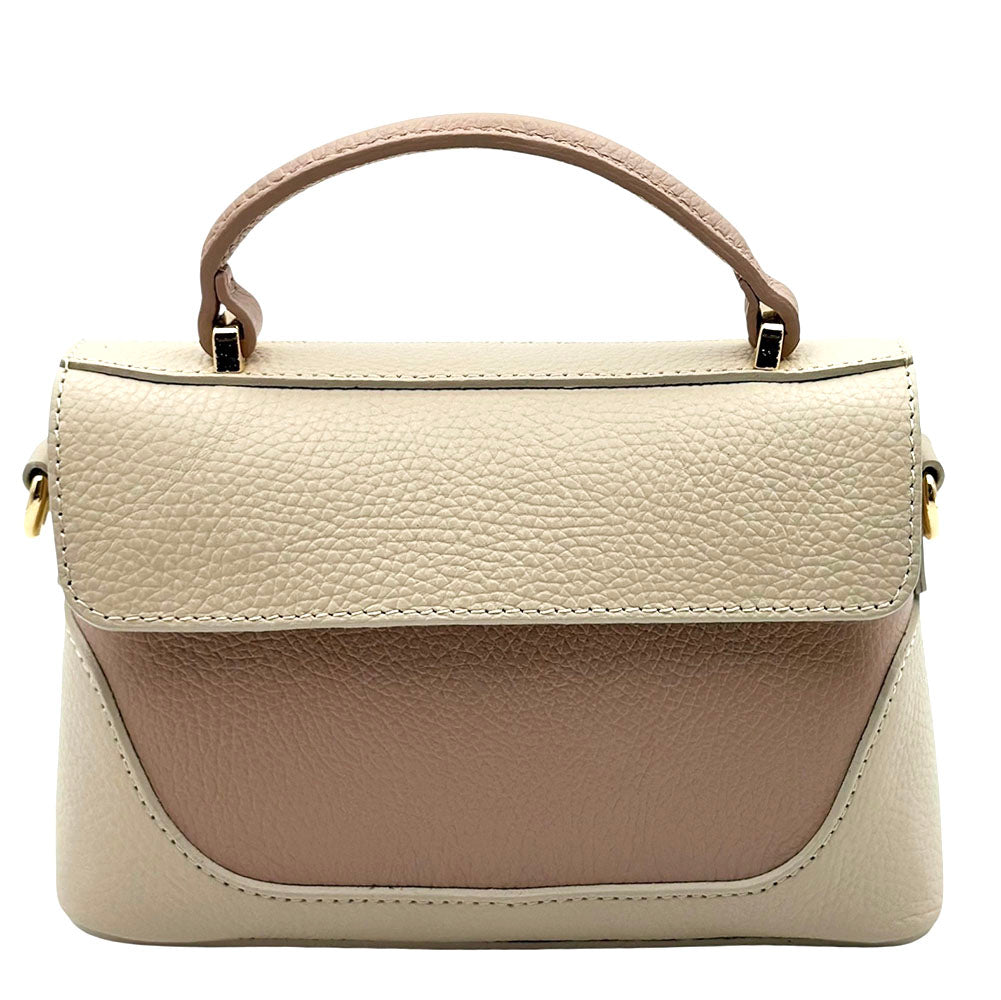 Maristella Italian Cow Leather Mini Top Handle Bag - Made In Italy