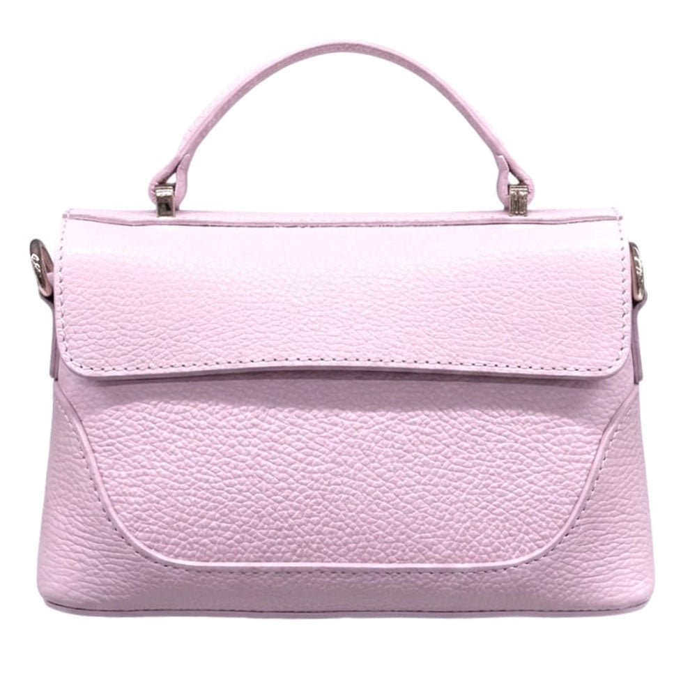 Maristella Italian Cow Leather Mini Top Handle Bag - Made In Italy