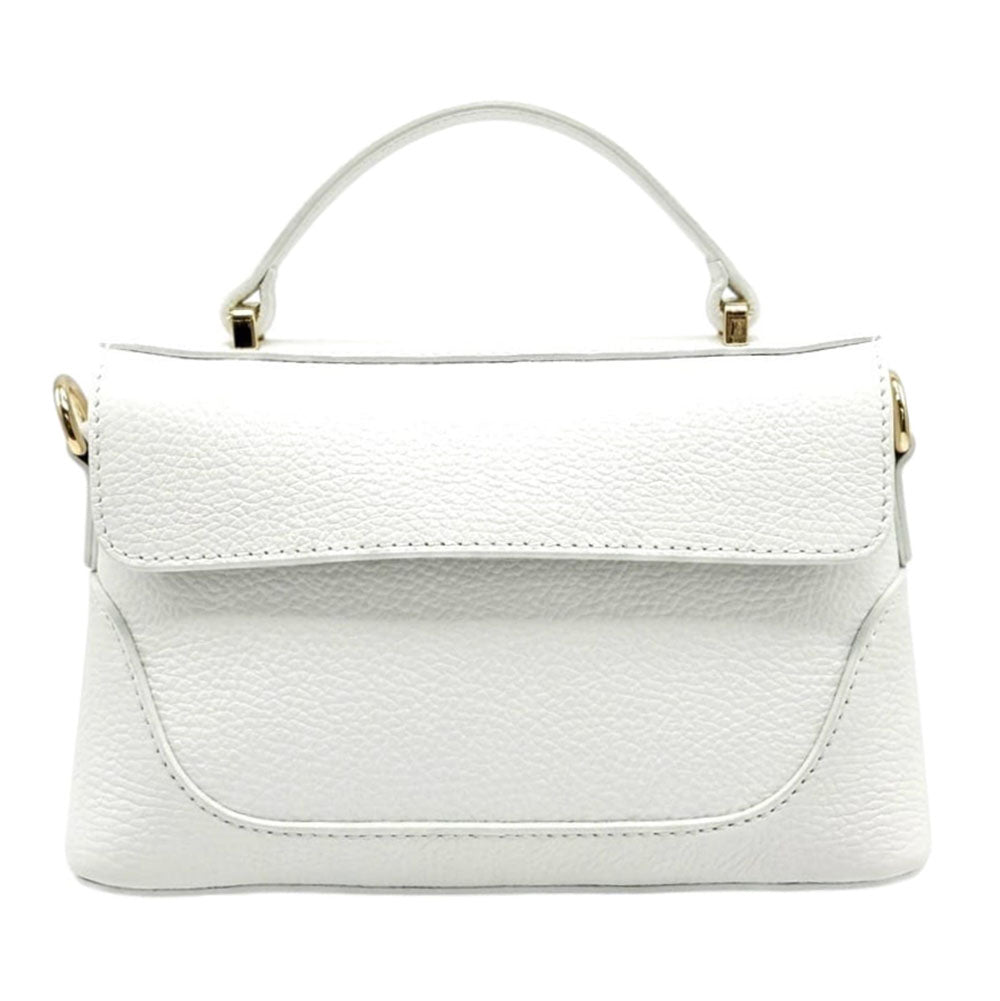 Maristella Italian Cow Leather Mini Top Handle Bag - Made In Italy