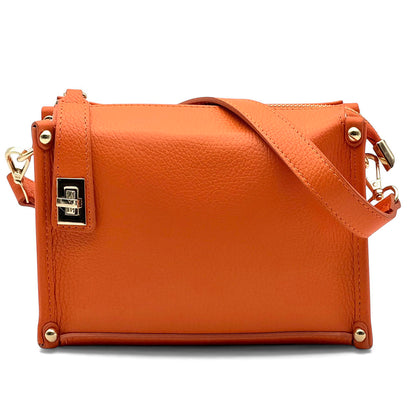 Cipressino Italian Cow Leather Mini Crossbody Bag - Made In Italy