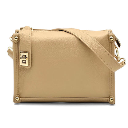 Cipressino Italian Cow Leather Mini Crossbody Bag - Made In Italy