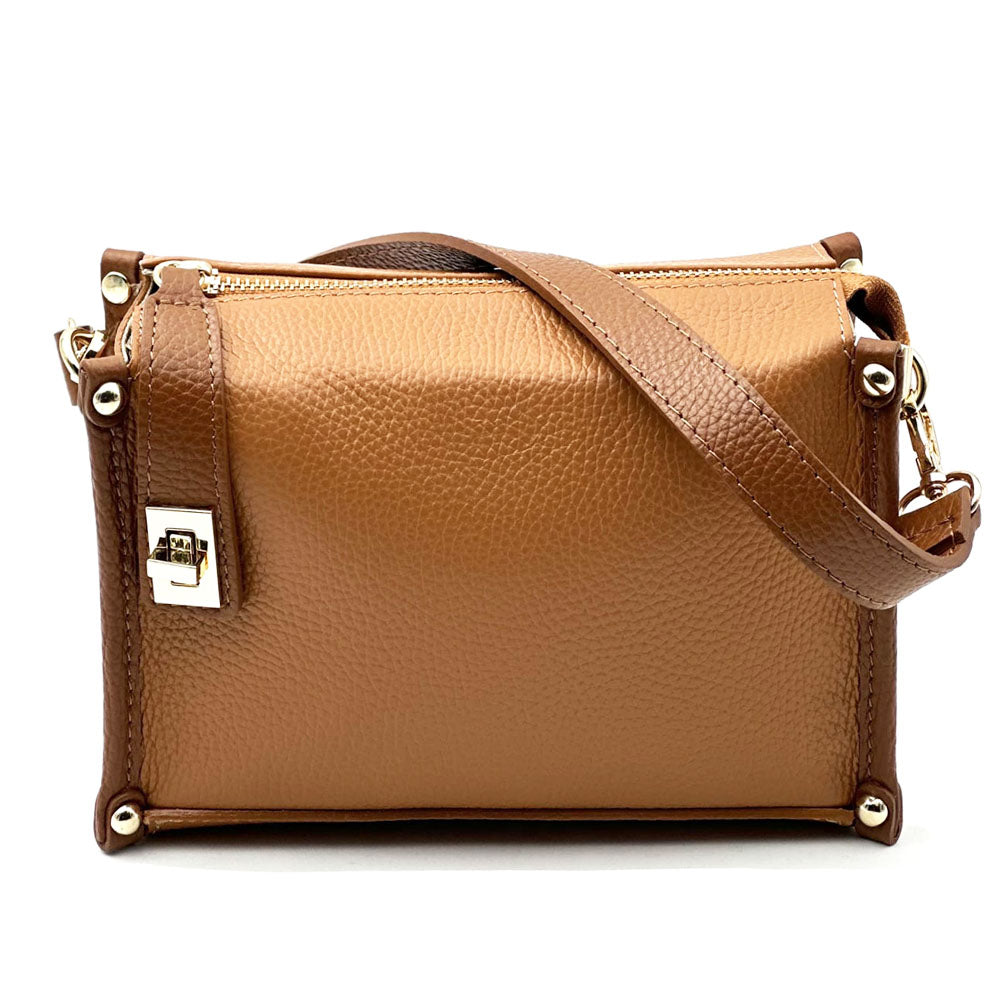 Cipressino Italian Cow Leather Mini Crossbody Bag - Made In Italy