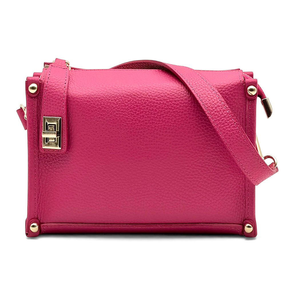 Cipressino Italian Cow Leather Mini Crossbody Bag - Made In Italy