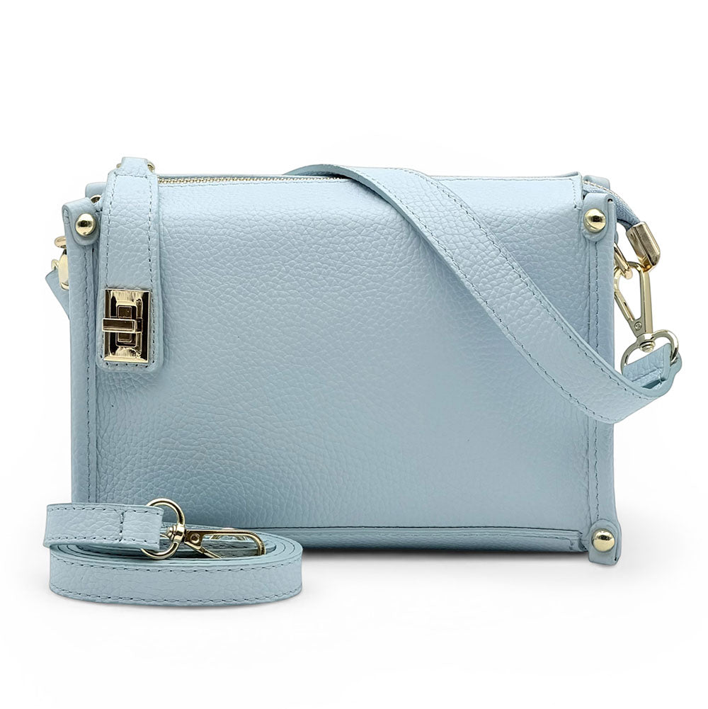 Cipressino Italian Cow Leather Mini Crossbody Bag - Made In Italy