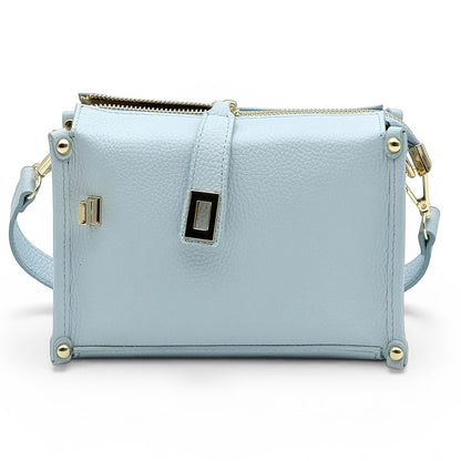 Cipressino Italian Cow Leather Mini Crossbody Bag - Made In Italy