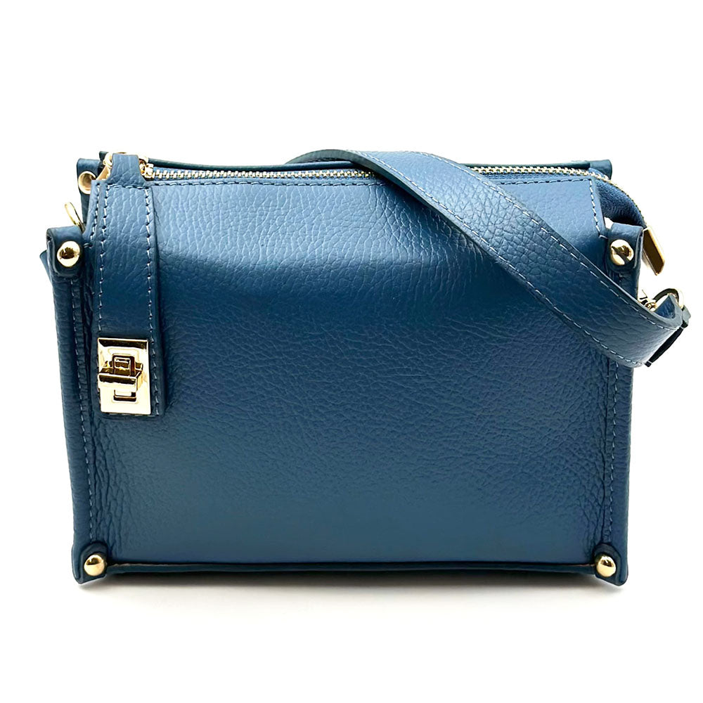Cipressino Italian Cow Leather Mini Crossbody Bag - Made In Italy