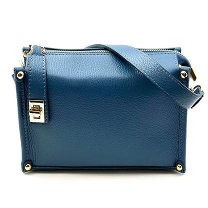 Cipressino Italian Cow Leather Mini Crossbody Bag - Made In Italy
