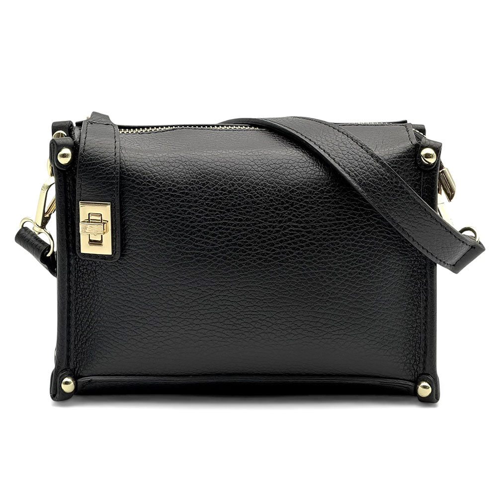 Cipressino Italian Cow Leather Mini Crossbody Bag - Made In Italy