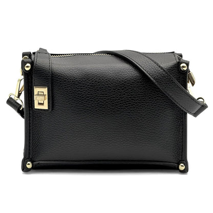 Cipressino Italian Cow Leather Mini Crossbody Bag - Made In Italy