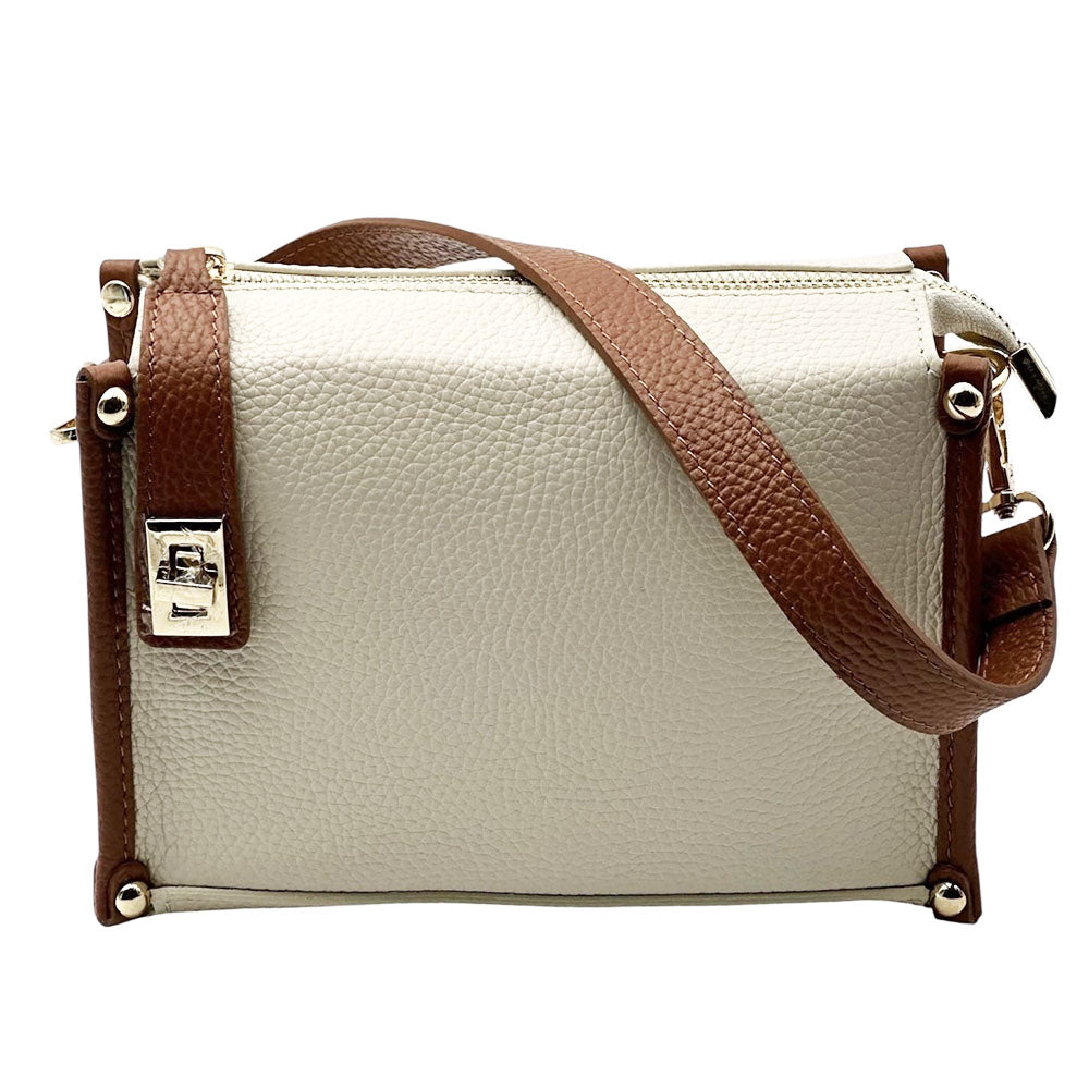 Cipressino Italian Cow Leather Mini Crossbody Bag - Made In Italy