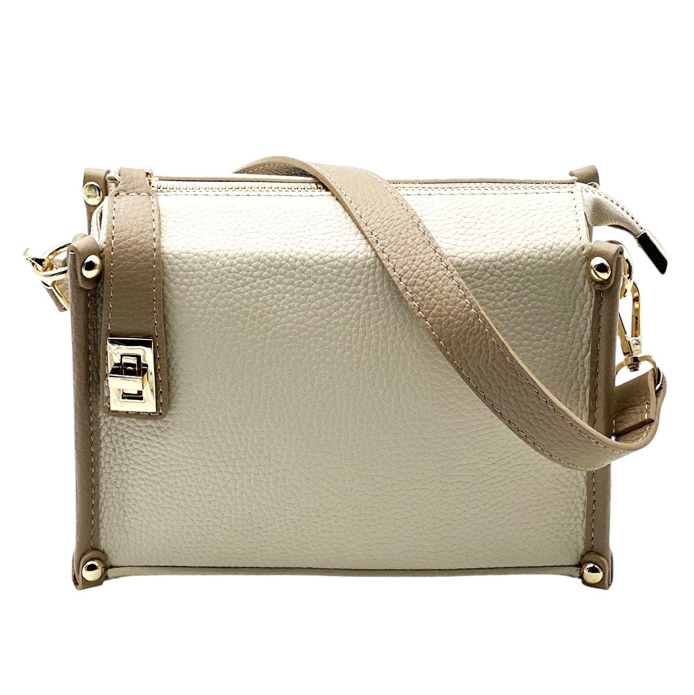 Cipressino Italian Cow Leather Mini Crossbody Bag - Made In Italy