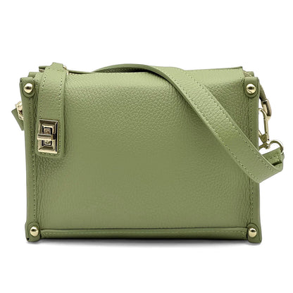 Cipressino Italian Cow Leather Mini Crossbody Bag - Made In Italy