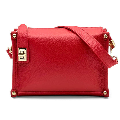 Cipressino Italian Cow Leather Mini Crossbody Bag - Made In Italy