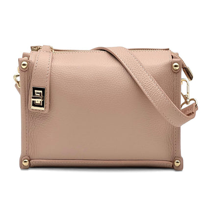 Cipressino Italian Cow Leather Mini Crossbody Bag - Made In Italy