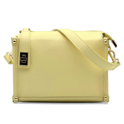 Cipressino Italian Cow Leather Mini Crossbody Bag - Made In Italy