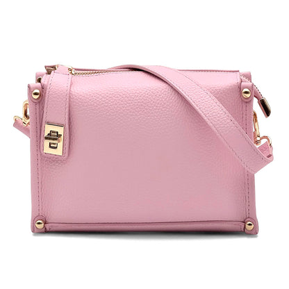 Cipressino Italian Cow Leather Mini Crossbody Bag - Made In Italy