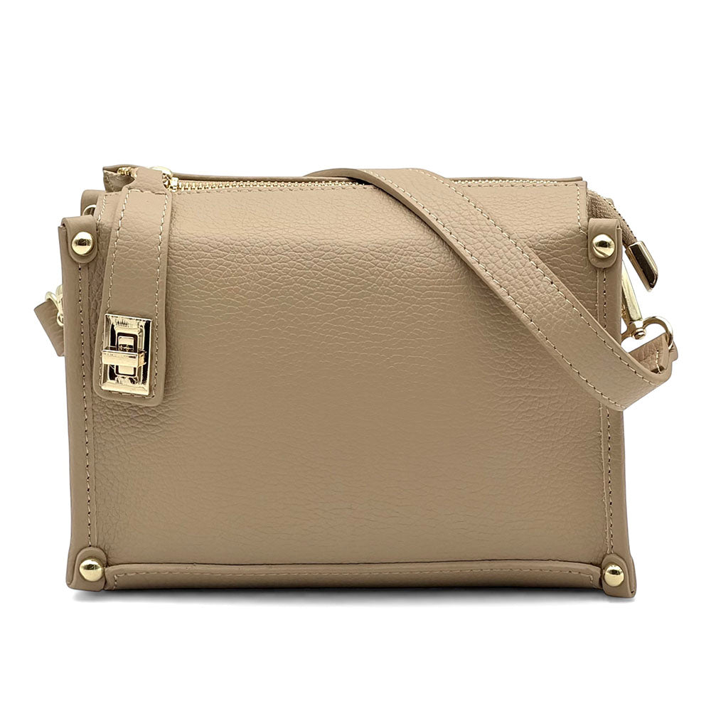 Cipressino Italian Cow Leather Mini Crossbody Bag - Made In Italy