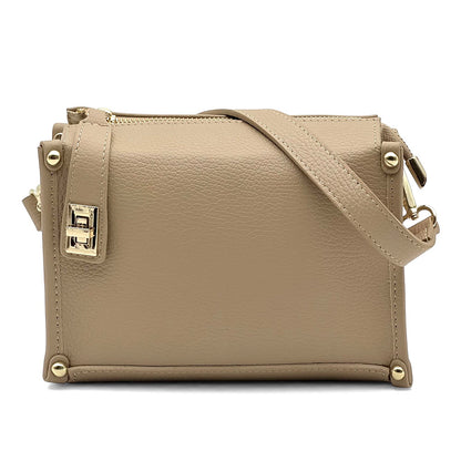 Cipressino Italian Cow Leather Mini Crossbody Bag - Made In Italy