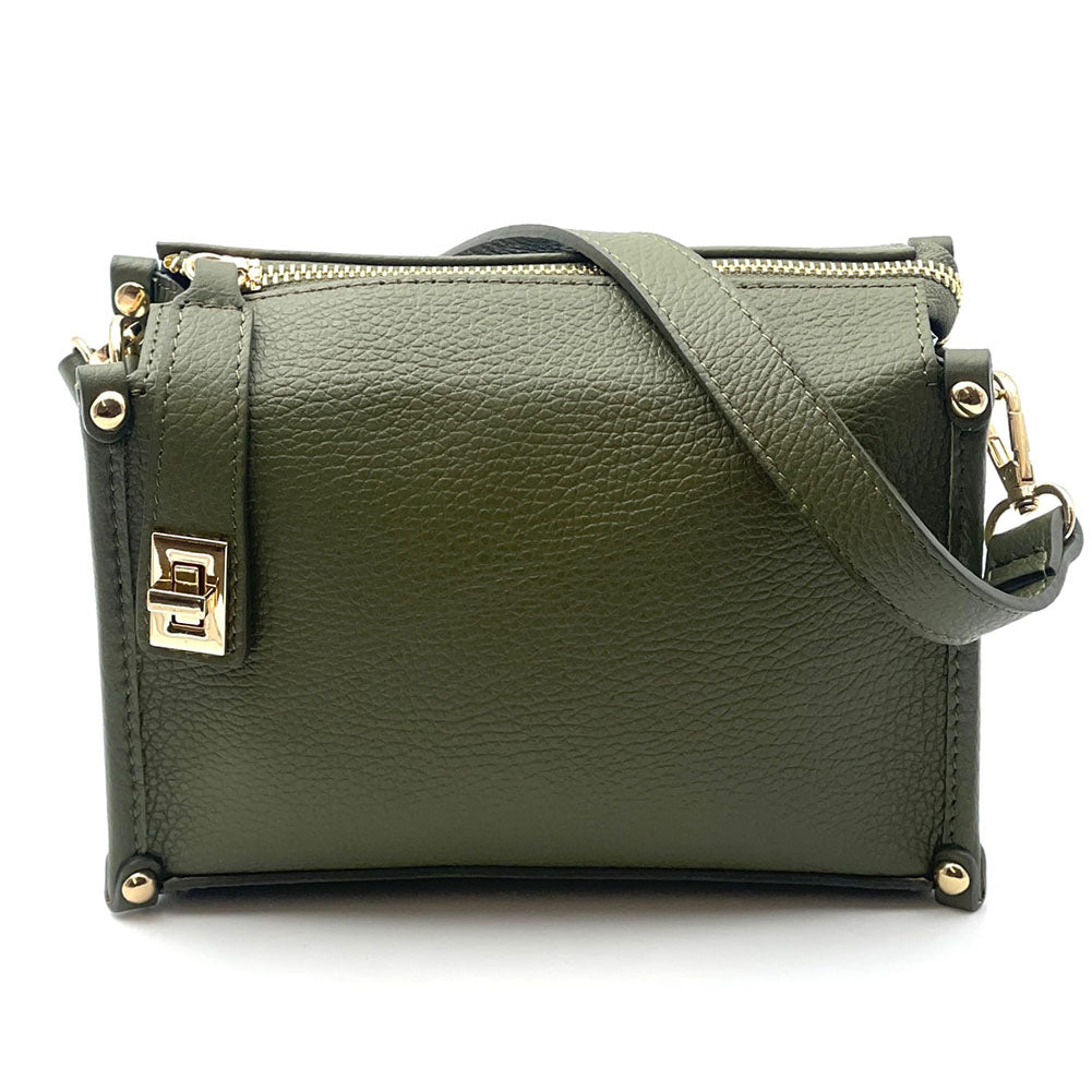 Cipressino Italian Cow Leather Mini Crossbody Bag - Made In Italy