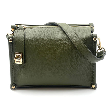 Cipressino Italian Cow Leather Mini Crossbody Bag - Made In Italy