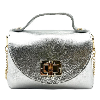 Lorenetta Cow Leather Mini Top Handle Bag - Made in Italy
