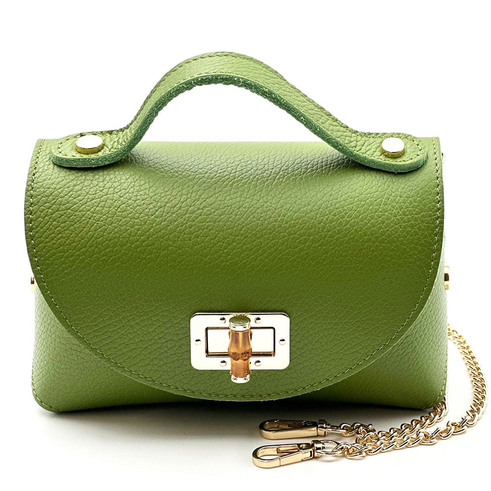 Lorenetta Cow Leather Mini Top Handle Bag - Made in Italy