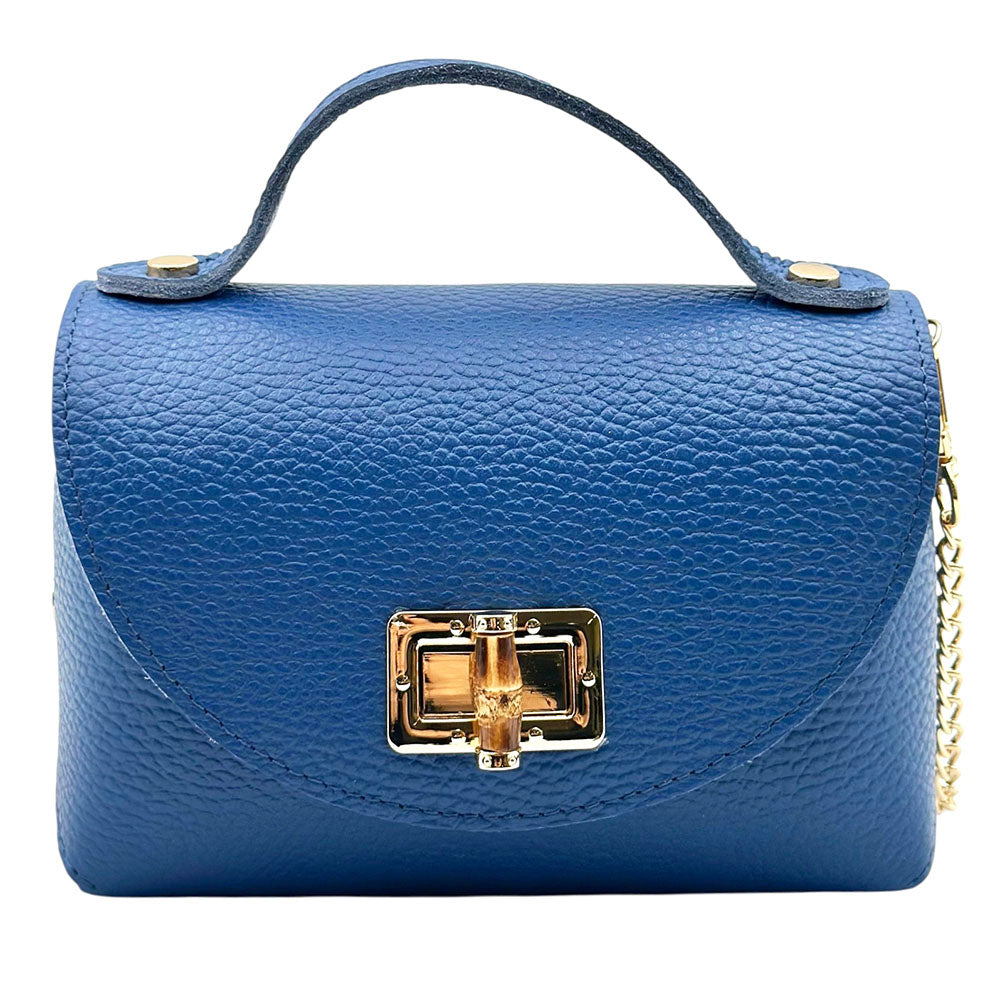 Lorenetta Cow Leather Mini Top Handle Bag - Made in Italy