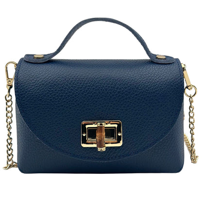 Lorenetta Cow Leather Mini Top Handle Bag - Made in Italy