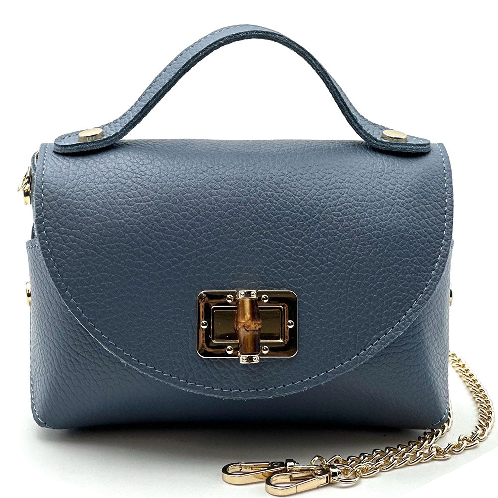 Lorenetta Cow Leather Mini Top Handle Bag - Made in Italy