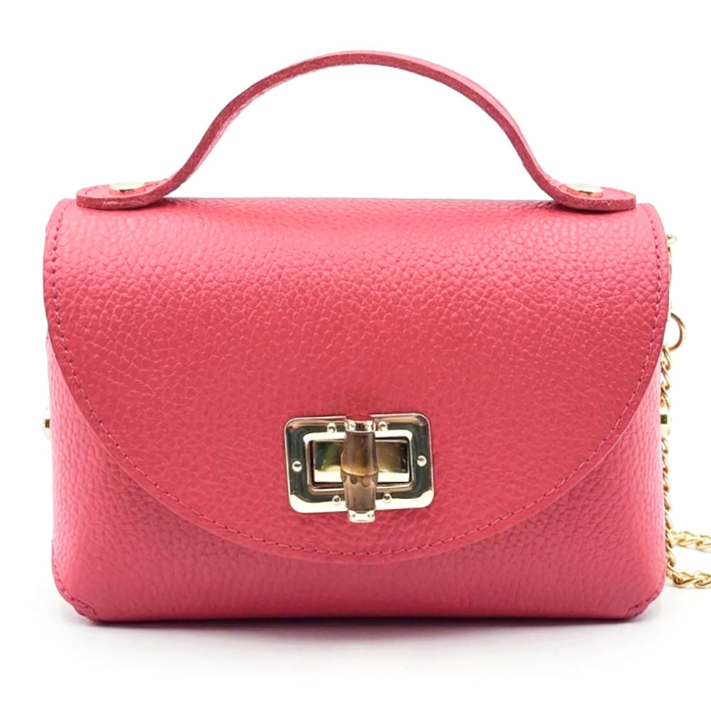Lorenetta Cow Leather Mini Top Handle Bag - Made in Italy