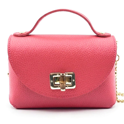 Lorenetta Cow Leather Mini Top Handle Bag - Made in Italy