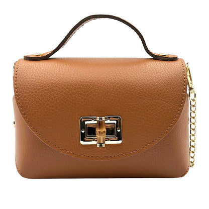 Lorenetta Cow Leather Mini Top Handle Bag - Made in Italy