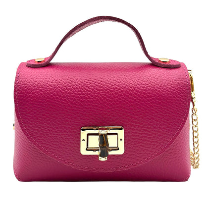 Lorenetta Cow Leather Mini Top Handle Bag - Made in Italy