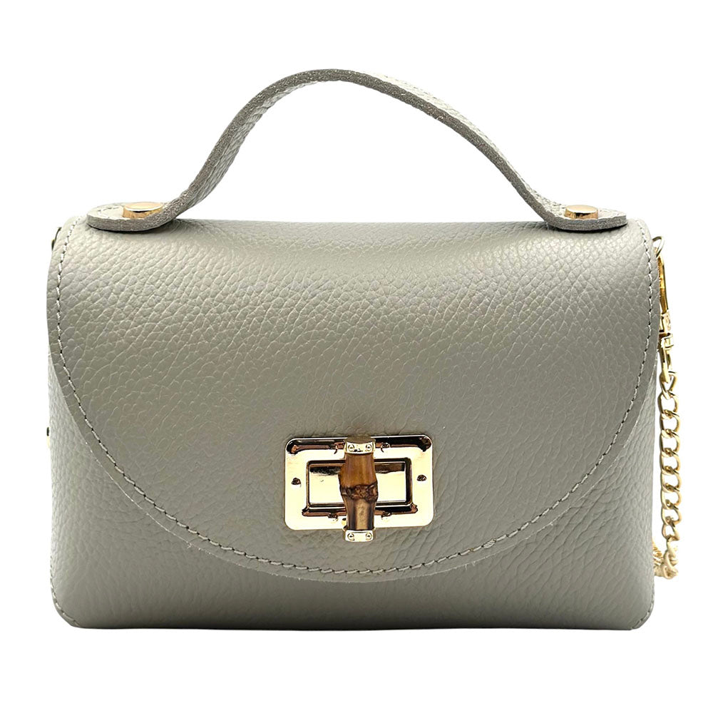 Lorenetta Cow Leather Mini Top Handle Bag - Made in Italy