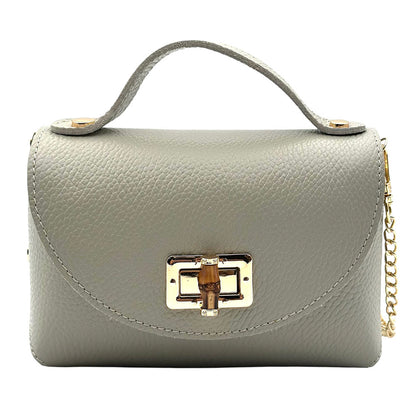 Lorenetta Cow Leather Mini Top Handle Bag - Made in Italy