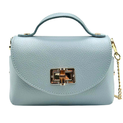 Lorenetta Cow Leather Mini Top Handle Bag - Made in Italy
