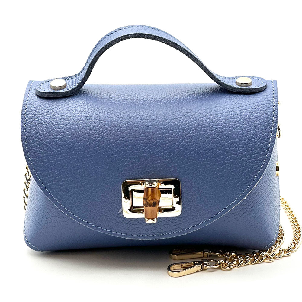 Lorenetta Cow Leather Mini Top Handle Bag - Made in Italy