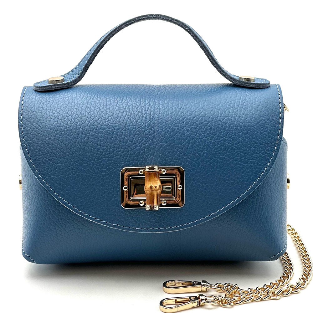 Lorenetta Cow Leather Mini Top Handle Bag - Made in Italy
