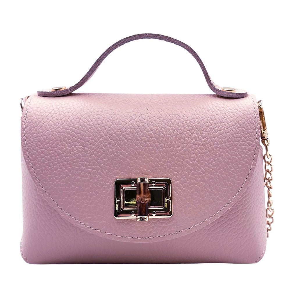 Lorenetta Cow Leather Mini Top Handle Bag - Made in Italy