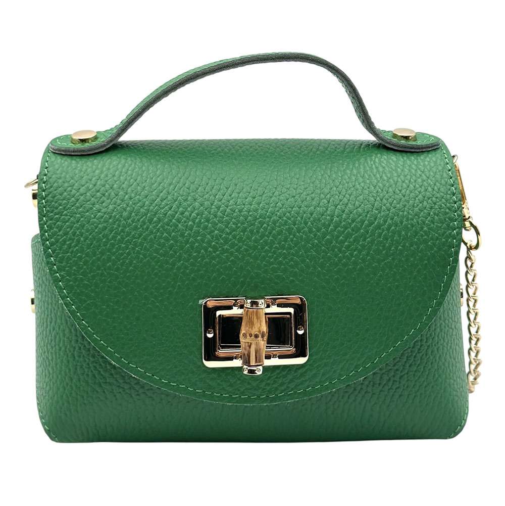 Lorenetta Cow Leather Mini Top Handle Bag - Made in Italy