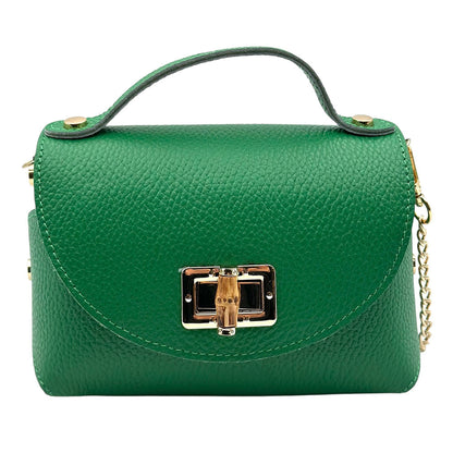 Lorenetta Cow Leather Mini Top Handle Bag - Made in Italy
