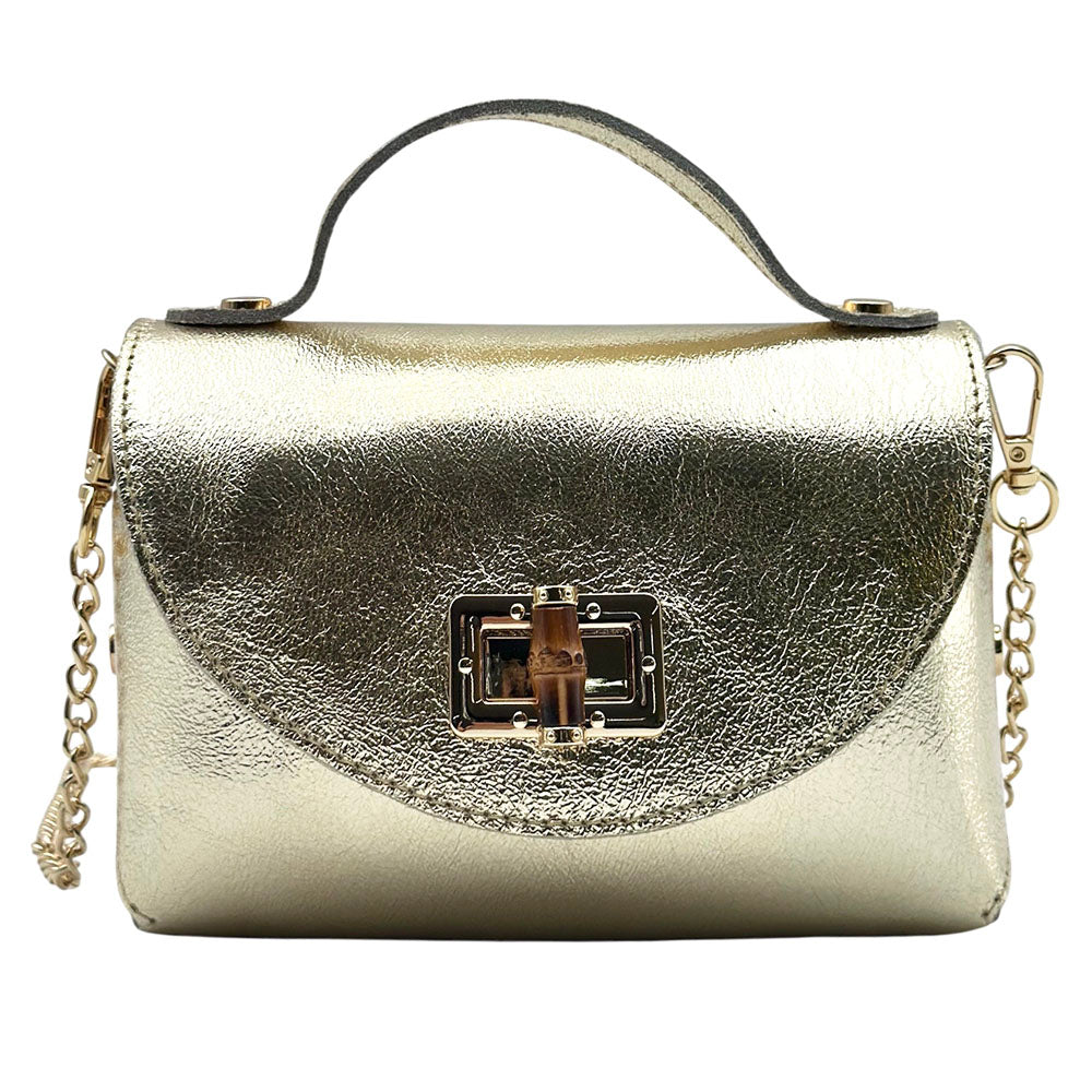 Lorenetta Cow Leather Mini Top Handle Bag - Made in Italy